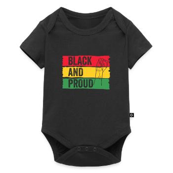 Mois de l’histoire des Noirs Histoire des Noirs Afrique américaine - Body à manches courtes Premium Bébé - noir - Devant