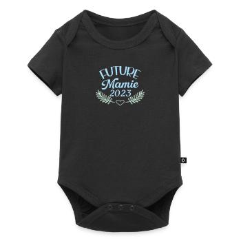 Future Mamie 2023 Idée Cadeau Annonce Grossesse - Body à manches courtes Premium Bébé - noir - Devant