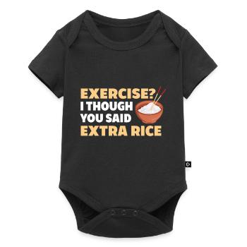 Exercice Je pensais que vous aviez plus de riz plus drôle - Body à manches courtes Premium Bébé - noir - Devant