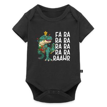Dinosaure Fa Ra Ra Ra Rawr T-Rex Drôle - Body à manches courtes Premium Bébé - noir - Devant