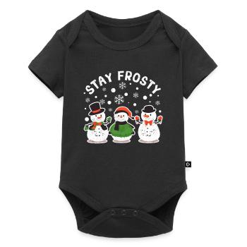 Restez Frosty Drôle Pyjama de Noël Cooler - Body à manches courtes Premium Bébé - noir - Devant