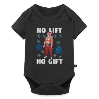 Christmas Pyjamas Workout Gym Santa Claus No - Baby Premium short-sleeve bodysuit - black - Front