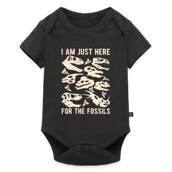 Paleontology Paleontologist Here for the Fossils - Baby Premium short-sleeve bodysuit - black - Front
