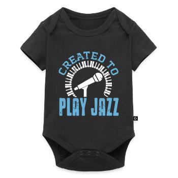 Created To Play Jazz Awesome Retro Jazz Lover - Baby Premium short-sleeve bodysuit - black - Front