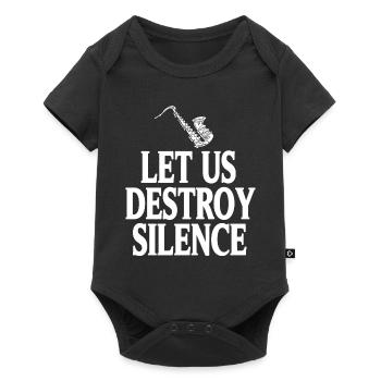 Let Us Destroy Silence Drôle De Jazz Player T-Shirt - Body à manches courtes Premium Bébé - noir - Devant
