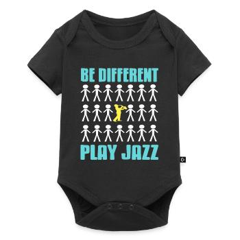 Be Different Play JAZZ Retro Cool Jazz Lover - Baby Premium short-sleeve bodysuit - black - Front