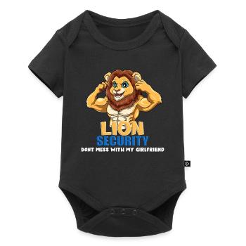 Strong Lion Security Dont Mess With My Girlfriend - Baby Premium Kurzarmbody - Schwarz - Vorne