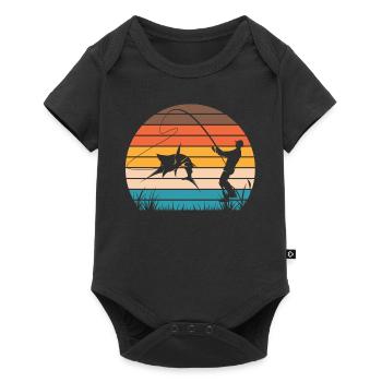 Fishermen Fishing Fishing Fishing Anglers Fish Fish - Baby Premium short-sleeve bodysuit - black - Front