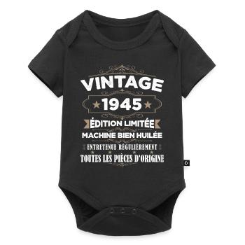 Vintage 1945 Edition Limitée - Body à manches courtes Premium Bébé - noir - Devant
