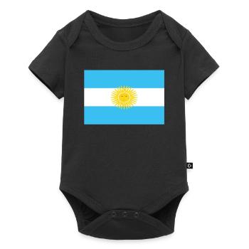 Drapeau officiel de l’Argentine Fierté du pays argentin - Body à manches courtes Premium Bébé - noir - Devant