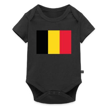 Drapeau officiel de la Belgique Fierté du pays belge - Body à manches courtes Premium Bébé - noir - Devant