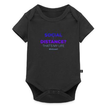 Hashtag Introvertiertes Design für introvertierte - Baby Premium Kurzarmbody - Schwarz - Vorne