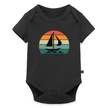 voilier voilier voilier voilier voilier bateau - Body à manches courtes Premium Bébé - noir - Devant
