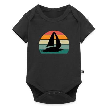 voilier voilier voilier voilier voilier bateau - Body à manches courtes Premium Bébé - noir - Devant