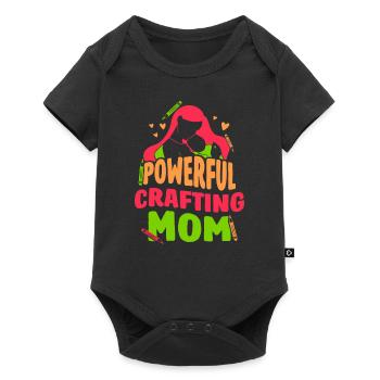 Tolle Basteln Mama Bastler Bastel Mutter - Baby Premium Kurzarmbody - Schwarz - Vorne