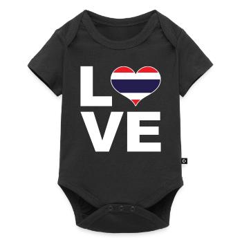 J’aime le drapeau du cœur de la Thaïlande - Body à manches courtes Premium Bébé - noir - Devant