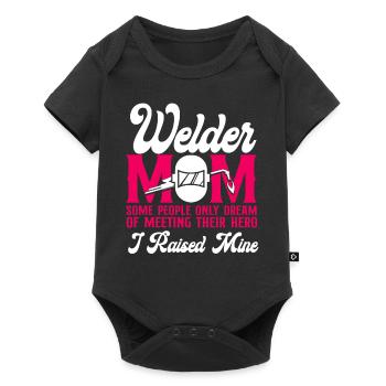 Welder Welding Mother Vintage - Baby Premium Kurzarmbody - Schwarz - Vorne