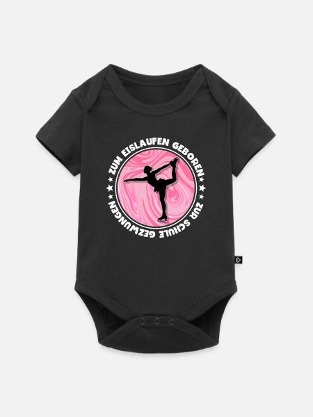 Eislaufen - Baby Premium Kurzarmbody - Schwarz