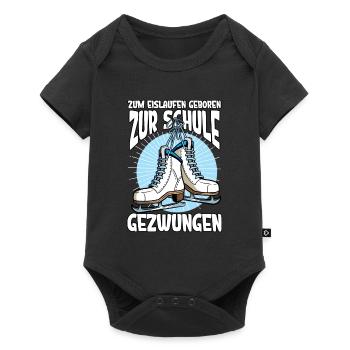 Eislaufen - Baby Premium Kurzarmbody - Schwarz - Vorne