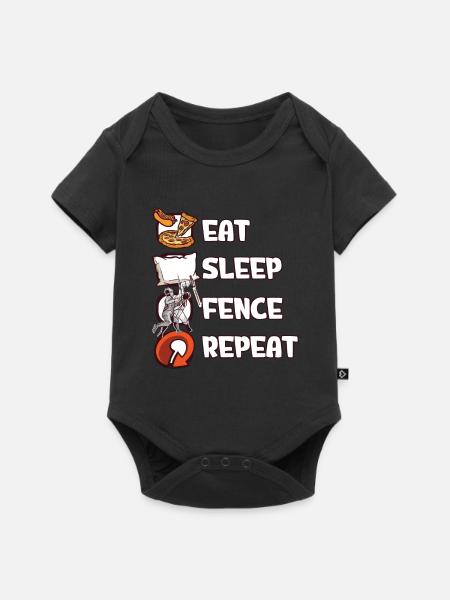 Fechten - Baby Premium Kurzarmbody - Schwarz