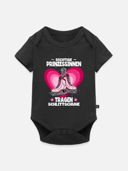 Eislaufen - Baby Premium Kurzarmbody - Schwarz