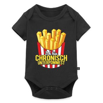 Pommes Frites Pommes Liebhaber Pommes Fritten Gesc - Baby Premium Kurzarmbody - Schwarz - Vorne