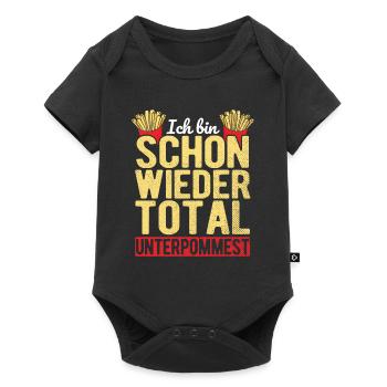 Pommes Frites Pommes Liebhaber Pommes Fritten Gesc - Baby Premium Kurzarmbody - Schwarz - Vorne