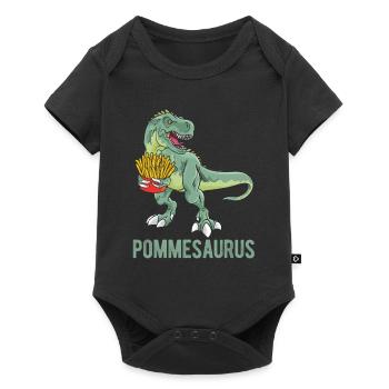 Pommes Frites Pommes Geschenk Pommes Fritten Spruc - Baby Premium Kurzarmbody - Schwarz - Vorne