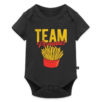 Pommes Frites Pommes Liebhaber Pommes Fritten Gesc - Baby Premium Kurzarmbody - Schwarz - Vorne
