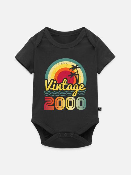 2000 - Baby Premium Kurzarmbody - Schwarz