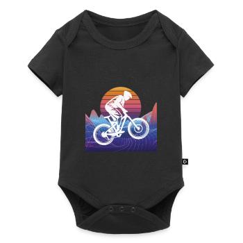 Vaporwave Downhill - Baby Premium short-sleeve bodysuit - black - Front