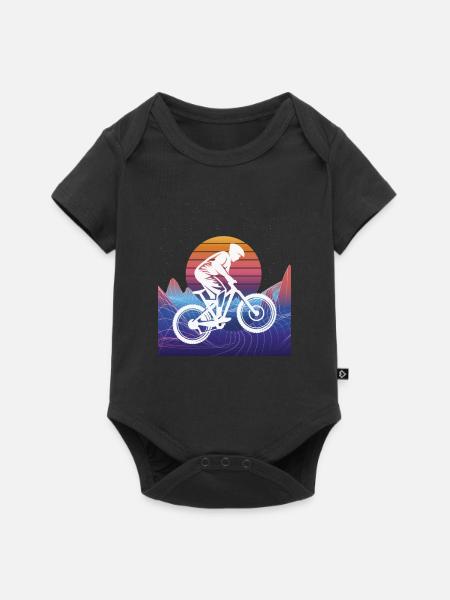 Vaporwave Downhill - Baby Premium Kurzarmbody - Schwarz
