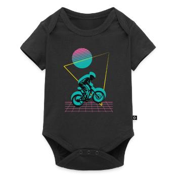 Vaporwave Downhill - Baby Premium short-sleeve bodysuit - black - Front