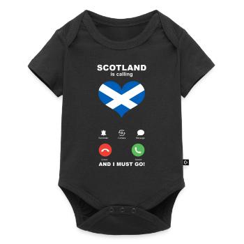 Scotland is calling Scotland Heart Souvenir - Baby Premium short-sleeve bodysuit - black - Front