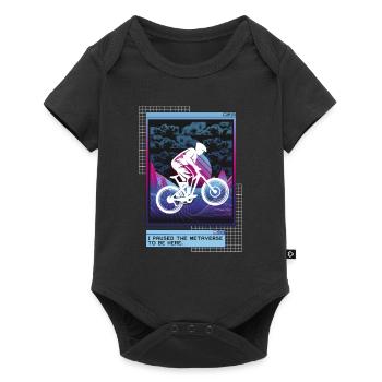 Vaporwave Metaverse Descente - Body à manches courtes Premium Bébé - noir - Devant