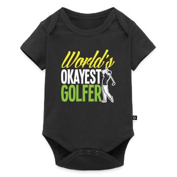 Lustiges Golfen Golf Golfer Geschenk - Baby Premium Kurzarmbody - Schwarz - Vorne