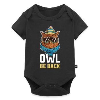 Owl Be Back Owl Gift - Baby Premium short-sleeve bodysuit - black - Front