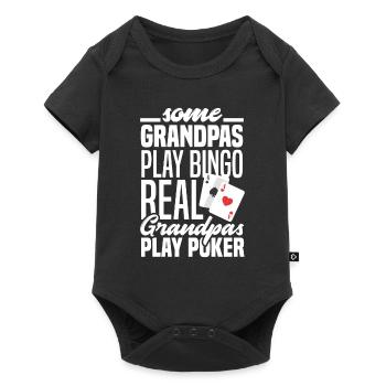Poker Player Grandpa Poker Player Poker Gift - Baby Premium short-sleeve bodysuit - black - Front