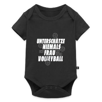 Joueur de volleyball - Volleyball Beach volleyball - Body à manches courtes Premium Bébé - noir - Devant