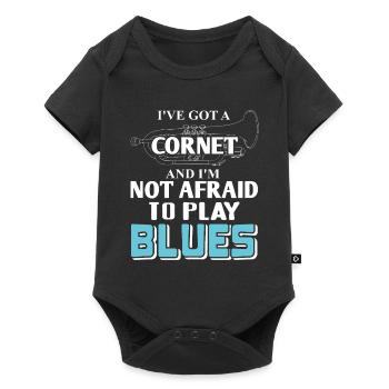 I've Got A Cornet & I'm Not Afraid To Play Blues - Baby Premium Kurzarmbody - Schwarz - Vorne