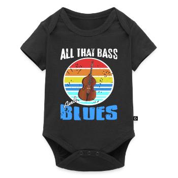 All That Bass And Blues Cool Retro Blues Lover - Baby Premium short-sleeve bodysuit - black - Front