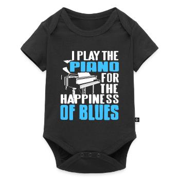 I Play The Piano For The Happiness Of Blues Retro - Baby Premium short-sleeve bodysuit - black - Front