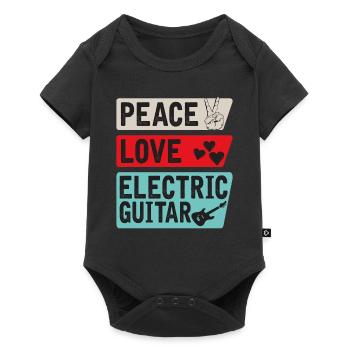 Peace Love Instrument de guitare électrique - Body à manches courtes Premium Bébé - noir - Devant