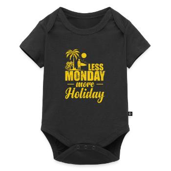 Less Monday more Holiday Holiday Leisure - Baby Premium short-sleeve bodysuit - black - Front