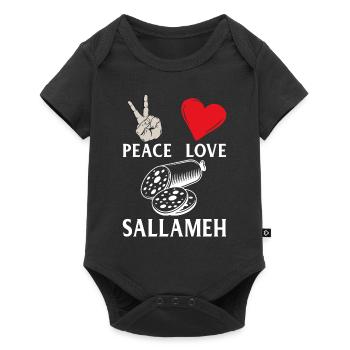 Peace Love Sallameh Music Instrument - Baby Premium Kurzarmbody - Schwarz - Vorne