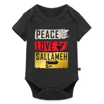 Peace Love Sallameh Music Instrument - Baby Premium Kurzarmbody - Schwarz - Vorne