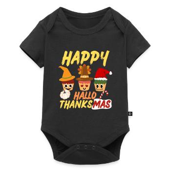Happy Hallothanksmas Holiday Cupcakes Gift - Baby Premium short-sleeve bodysuit - black - Front