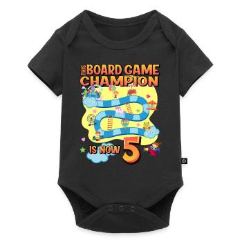 This board game Champion is now 5 | - Baby Premium short-sleeve bodysuit - black - Front