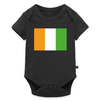 Drapeau officiel de la Côte d’Ivoire Pays de côte d’Ivoire - Body à manches courtes Premium Bébé - noir - Devant