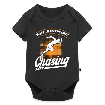 Running Semi-Marathon Jogging Cadeau - Body à manches courtes Premium Bébé - noir - Devant
